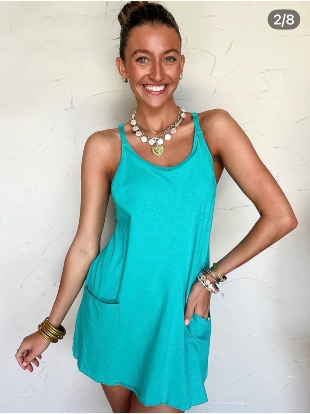 Turquoise Tank Romper